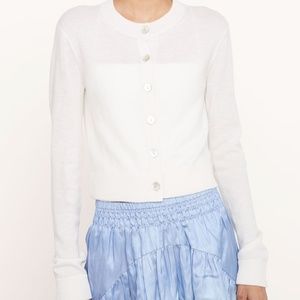 Vince ribbed wool and cashmere button cardigan NWT XXS